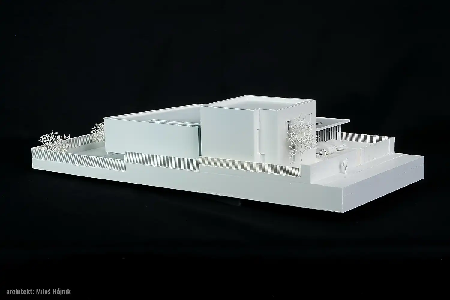 Architektonický model vytlačený 3D tlačou. Rodinný dom v&nbsp;Trnkovej. Rodinný dom v&nbsp;Trnkovej