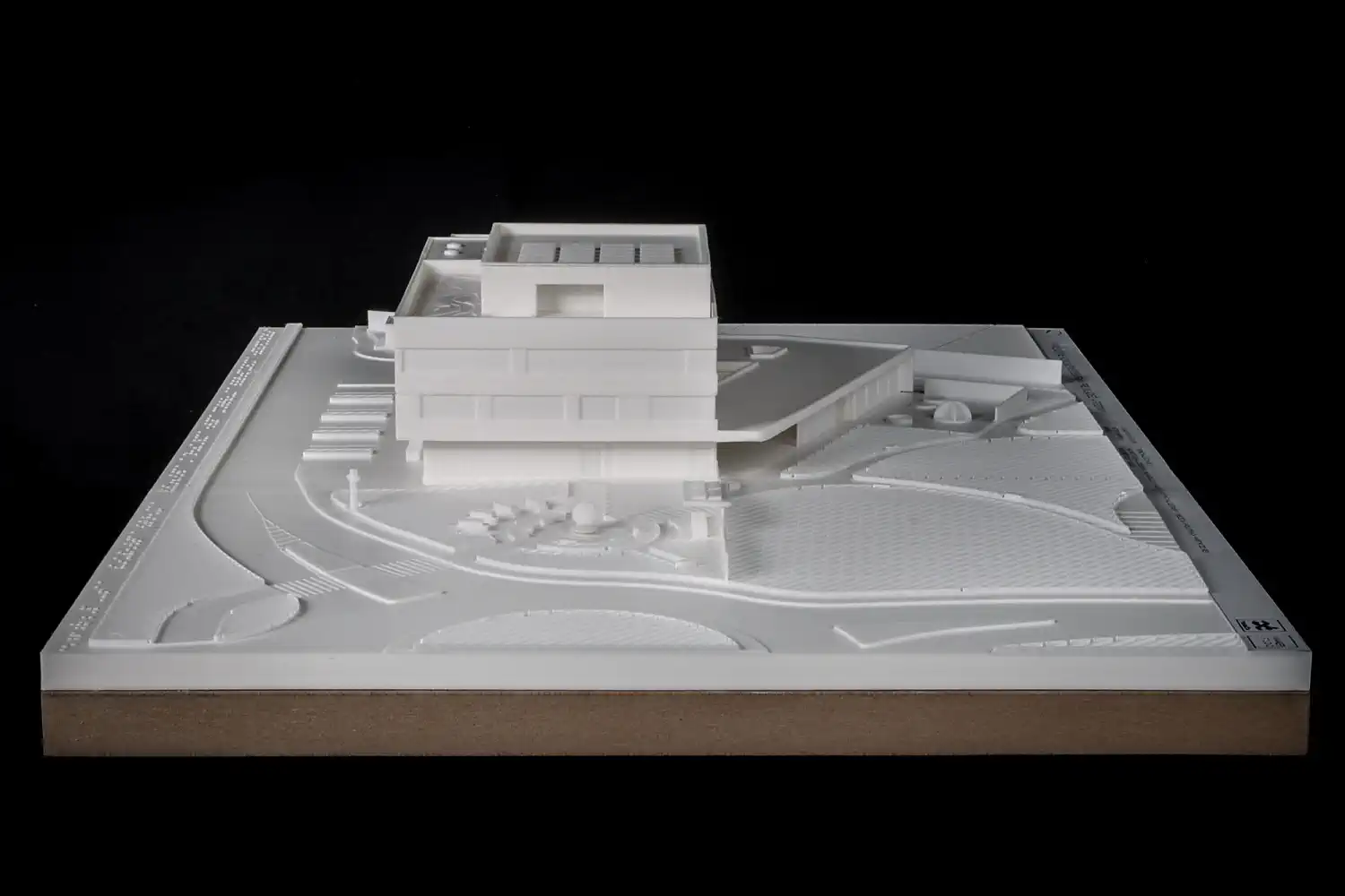 Architektonický model vytlačený 3D tlačou. Inkluzívne komunitné centrum v&nbsp;Trenčíne. Inkluzívne komunitné centrum v&nbsp;Trenčíne