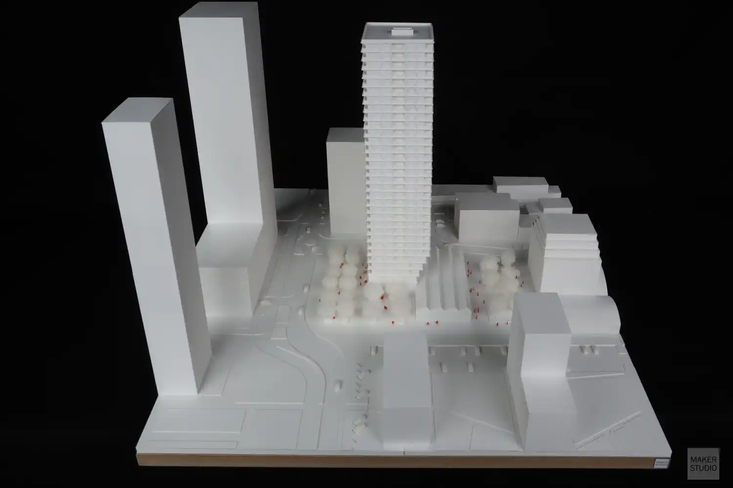 Architektonický model vytlačený 3D tlačou. Výškový obytný dom - Matadorka. Výškový obytný dom - Matadorka