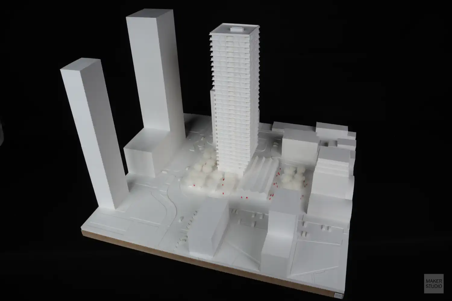 Architektonický model vytlačený 3D tlačou. Výškový obytný dom - Matadorka. Výškový obytný dom - Matadorka